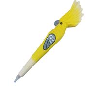 1 stylo à encre gel en bois sculpté à la main avec 3 recharges | Calopsitte jaune, stylo créatif fait à la main pour l'école, le bureau, stylo d'écriture amusant, style cadeau unique (calopsitte jaune