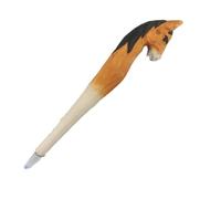 1 stylo à encre gel en bois sculpté à la main avec 3 recharges | Cheval, stylo créatif fait à la main pour l'école, le bureau, stylo d'écriture amusant, style cadeau unique (cheval)