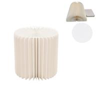1 Support cylindrique en Papier avec Disque en PVC,Vase Porte-Fleurs en Carton,Présentoir cylindriques pour fête,Colonne cylindrique Anniversaire 20/40/60/80/100 cm de Haut(Blanc crème,H 40cm)