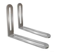 1 support d'angle en acier inoxydable pour renfort de meubles à 90 degrés avec support de 3 mm d'épaisseur pour connexions en bois (B)