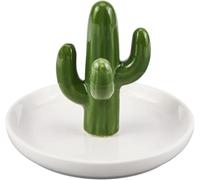 1 support de bague en forme cactus, bijoux céramique, plat rangement for porcelaine, plante verte, kit fabrication bracelets Pour La Fabrication De Bijoux Trou