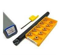 1 support de barre d'alésage for filetage interne CNC SNR0008K11 SNR0010K11 SNR0012M11 SNR0013N11 SNR0016Q11 + 10 inserts en carbure MMT11IR(SNR0012M11-UE6020)