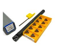 1 support de barre d'alésage for filetage interne CNC SNR0008K11 SNR0010K11 SNR0012M11 SNR0013N11 SNR0016Q11 + 10 inserts en carbure MMT11IR(SNR0012M11-VP15TF)