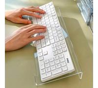 1 support de clavier en acrylique - un rehausseur de bureau compact convenant aux claviers et mini-ordinateurs. Fabriqué en plastique durable, sans besoin de charge. C'est un support de 30*15 avec deu