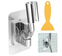 1 support de pommeau de douche de rechange, réglable à 180 degrés, sans perçage, support mural universel solide pour maison, hôtel, salle de bain