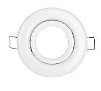 1 support de spot GU10 orientable en aluminium, couleur blanche, porte ressorts blocage spot - FLFSS608W