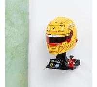 1 support mural compatible avec le casque LEGO Lewis Hamilton 43022 - Compatible avec le casque LEGO Charles Leclerc 43014 - Fabriqué au Royaume-Uni - Casques non inclus - Vis et chevilles incluses