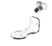 1 support mural en acrylique compatible avec Eufy Security Indoor Cam S350, support de surveillance en acrylique avec adhésif et vis, pour intérieur/extérieur, angles de caméra parfaits