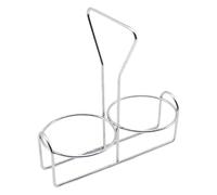 1 support pour salière et poivrière en verre de 360 ml avec couvercle à visser en acier inoxydable, shaker de table en verre transparent pour fromage, sel, poivre, sucre et épices