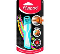 1 Surligneur Fluo Peps Roller Pour Usage Scolaire Et Professionnel Avec Roulette Tampon Innovant - Ne Sèche Pas Et Sans Bavures Pour Toutes Encres - Bleu[Z743]