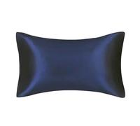 1 taie d'oreiller en Satin pour lit Double/Queen Size, Confortable, Kaki, Solide, pour Chambre à Coucher, 1 pièce, Bleu Marine, Queen 20 x 30 cm, 51 x 76 cm