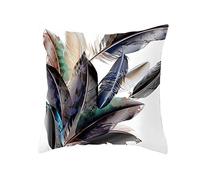 1 Tais d'oreiller 40x40cm Gris Noir, Lot Oreiller Polyester Plumes pour Taies d'oreiller de Canapé Salon
