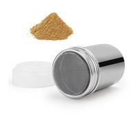 1 tamis à farine, saupoudreuse à sucre, verre à sucre en acier inoxydable, petit saupoudreur en poudre, saupoudreuse à chocolat, saupoudreuse à farine, bouteille d'épices, saupoudreur de poudre de