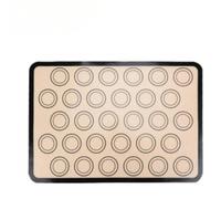 1 tapis de cuisson en silicone for macarons - for moules à pâtisserie Fabrication macarons/pâtisseries/biscuits Antiadhésif Pour Les Vacances Et Les Fêtes(Black 42x29.5cm)