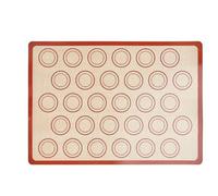 1 tapis de cuisson en silicone for macarons - for moules à pâtisserie Fabrication macarons/pâtisseries/biscuits Antiadhésif Pour Les Vacances Et Les Fêtes(Red 42x29.5cm)