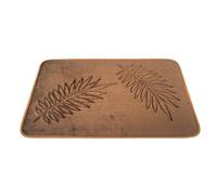 1 Tapis De Salle De Bain en Polyester avec Feuilles en Relief, Antidérapant Et Absorbant, Idéal for La Salle De Bain, La Chambre Et Le Salon.(Coffee-1A5231)