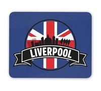 1 tapis de souris Liverpool Landmarks - Angleterre Royaume-Uni Royaume-Uni Royaume-Uni Skyline Voyage Vacances Ville Drapeau Ordinateur Tapis de souris Tapis de souris IT #83138