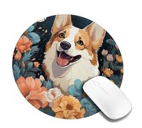 1 tapis de souris rond de 20,3 cm avec base en caoutchouc antidérapant pour souris sans fil, ordinateur portable, accessoires de bureau, tapis de souris de jeu
