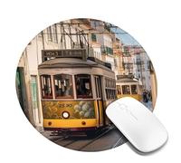 1 tapis de souris rond de 20,3 cm avec base en caoutchouc antidérapant, tapis de souris personnalisé pour souris sans fil, ordinateur portable, accessoires de bureau, tapis de souris de jeu