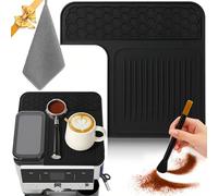 1 tapis supérieur pour machine à café Ninja Luxe ES601 et ES701, avec serviette de barista et brosse de nettoyage à café, nettoie et protège la surface supérieure, anti-rayures, tapis de machine à