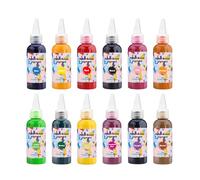 1. Teinture ciment lumineuse à 12 nuances pour la nuit et la fabrication de bijoux avec solution de teinture polyvalente à base d'eau et compte-gouttes pour béton