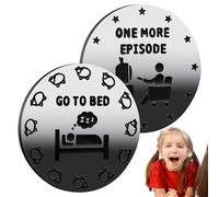 1 temps de jeu supplémentaire pour Bed Coin, Allez à Bed Coin - Pièce de décision des parents double face, 1 temps de jeu plus pour le lit Pièce amusante du destin, 1 pièce de / pour