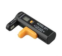 1 testeur de batterie sèche pour piles bouton AAA/AA/C/D/N/9 V/1,5 V, batterie portable en plastique avec indicateur pointeur, courant de charge 80 mA, compact