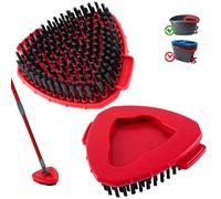 1 tête de brosse à récurer rotative compatible avec Vileda Turbo - Tête de brosse de rechange pour 1 réservoir - Tête de brosse triangulaire rigide pour cuisine et carrelage
