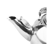 1 théière en acier inoxydable poli avec passoire pour café et thé, capacité de 2 5 L, buse soudée pour éviter les fuites (1 l)