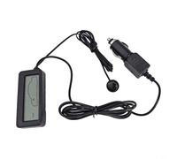 1 thermomètre numérique LCD 12 V pour voiture - Jauge de température intérieure et extérieure - Avec capteur de 15 m - Rétroéclairage - Pour surveillance de voiture, camion, SUV - Bleu