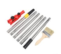 1 tige d'extension de rouleau de peinture multi-sections de 7 m avec support d'angle réglable et pinceau, convient pour la peinture murale, plafond et coin