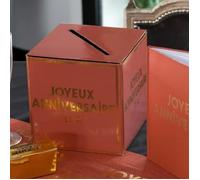 1 Tirelire urne Terracotta ""Joyeux Anniversaire"" et dorée or métal 20cm REF/7987