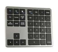 【1】 Titre du Produit : Clavier sans Fil 2.4Ghz avec 35 Touches, Compatible avec 3.0 ou 5.2 pour, Windows et - Batterie Longue durée de Vie de 80 Heures - Design en Alliage d'aluminium - Co