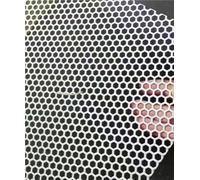 1 tôle perforée hexagonale en acier inoxydable 304- Panneau en treillis métallique durable for la ventilation, les projets de bricolage et la décoration(20x20cm x10mm x1.3mm)