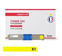1 Toner pour OKI 44973533 Yellow 1500 Pages avec OKI C301 OKI C301dn OKI C321 OKI C321dn MC332dn OKI MC342dn OKI MC342dnw OKI MC342w OKI MC342dw