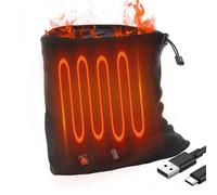 1. Tour de cou chauffant rechargeable, couverture thermique, coupe-vent, doublure polaire pour ski, camping, sports d'hiver, couverture complète écharpe chauffante pour l'extérieur