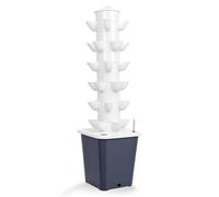1 Tour de culture hydroponique avec réservoir de 10L, 30 plantes Système de culture hydroponique intérieur, Herbes de culture sans scolarisation Fruits Vertical Planter Tower Tower Kit Blanc UE