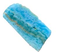 1 tranche de quartz cristal polarisé bleu 100-200 g, décoration en pierre précieuse