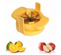 1 trancheuse à citron et citron vert pour garnir les aliments, coupe-citron, coupe-citron, coupe-fruits, séparateur de pomme, coupe-orange, coupe-pomme (jaune)