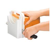 1 trancheuse à pain pliable et portable en ABS - Guide de coupe du pain fait maison - Épaisseur manuelle réglable - Gadget de cuisine pour pain, rôti, pain, sandwich