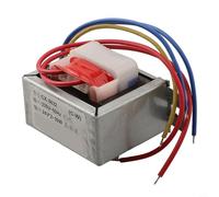 1 transformateur EI66 x 32 30 W AC 220 V vers 12 V-0-12 V 24 V-0-24 V enroulement en cuivre silicium ignifuge pour l'industrie électronique argent blanc (double sortie 12 V)