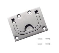 1 trappe de chasse d'eau en acier inoxydable pour bateau, casier de bateau, poignée de traction avec 4 vis pour armoire, casier, yacht, bateau