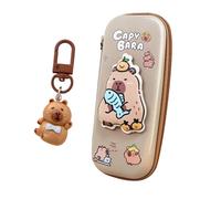 1 Trousse À Crayons Capybara, 1 Pendentif En Résine, Jolie Trousse À Crayons En Forme D'Animal De Dessin Animé, Trousse À Crayons Intéressante, Papeterie Pour Étudiants
