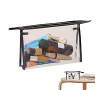1 trousse de maquillage de voyage transparente - Trousse de maquillage étanche à fermeture éclair, organiseur de toilette portable, pochette de rangement de voyage durable | Organiseur de maquillage