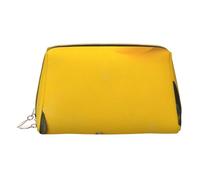 1 trousse de maquillage imprimée jaune citron pour femme et maman, petite trousse de maquillage de voyage en cuir PVC, cadeau mignon, trousse de toilette avec fermeture éclair, blanc, Taille unique,