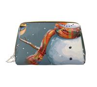 1 trousse de maquillage imprimée Merry Christmas pour femme et maman, grande trousse de maquillage de voyage en cuir PVC, cadeau mignon, trousse de toilette avec fermeture éclair, blanc, Taille
