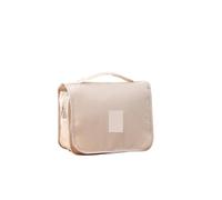 1 Trousse de Maquillage Voyage à Suspendre, Grande capacité, Portable, avec Crochet Simple for l'organisation des cosmétiques pour Rangement(Beige)