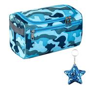 1 Trousse De Toilette Camouflage, 1 Pendentif Étoile À Paillettes, Trousse De Toilette De Voyage, Trousse De Toilette De Rangement, Sac De Rangement Grande Capacité, Trousse De Douche pour Homme