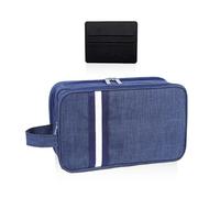1 Trousse De Toilette Et 1 Porte-Carte D'Identité, Sac De Rangement Multi-Compartiments, Sac De Rangement Portable, Accessoires De Voyage