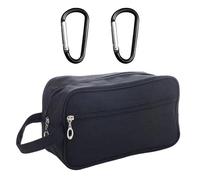 1 trousse de toilette pour homme avec 2 mousquetons, sac de douche, trousse de toilette de voyage, trousse de toilette, sac de toilette pour homme, sac de douche mural avec grande capacité (noir),